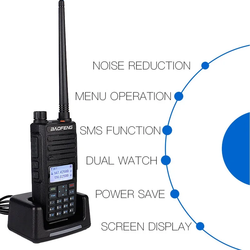 2018 BAOFENG DMR DM-1801 цифровая рация UHF VHF радио уровень I/ II цифровой аналоговый двойной