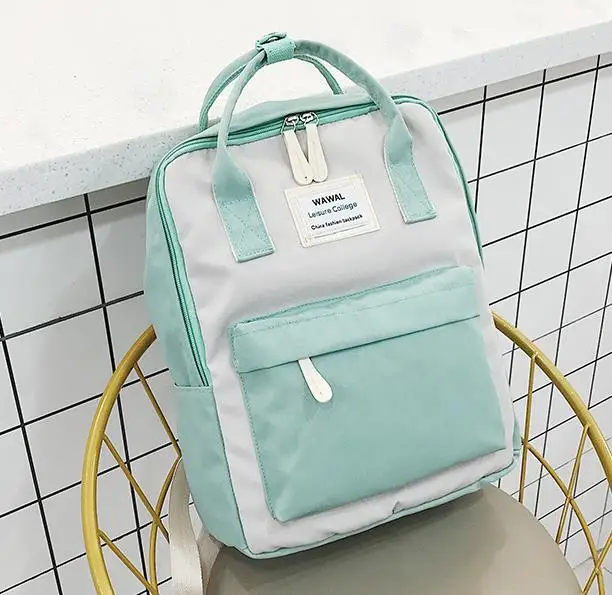 Gray green Yogodlns женский рюкзак для колледжа, школьная сумка для подростков, Холщовый женский рюкзак 15 дюймов, рюкзак для ноутбука - Цвет: Gray green