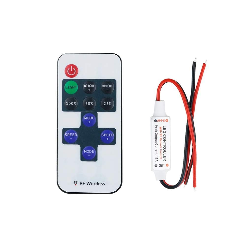 DC 5V 24V LED Управление 11 Ключи РФ Пульт дистанционного управления мини лента с