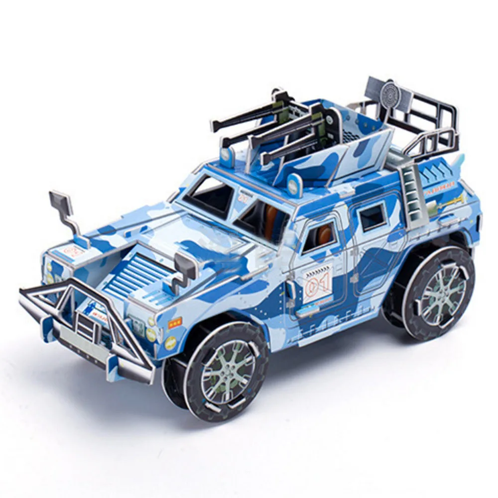 3D деревянные бумажные головоломки модель DIY Роботы автомобиль дома пазл игрушки
