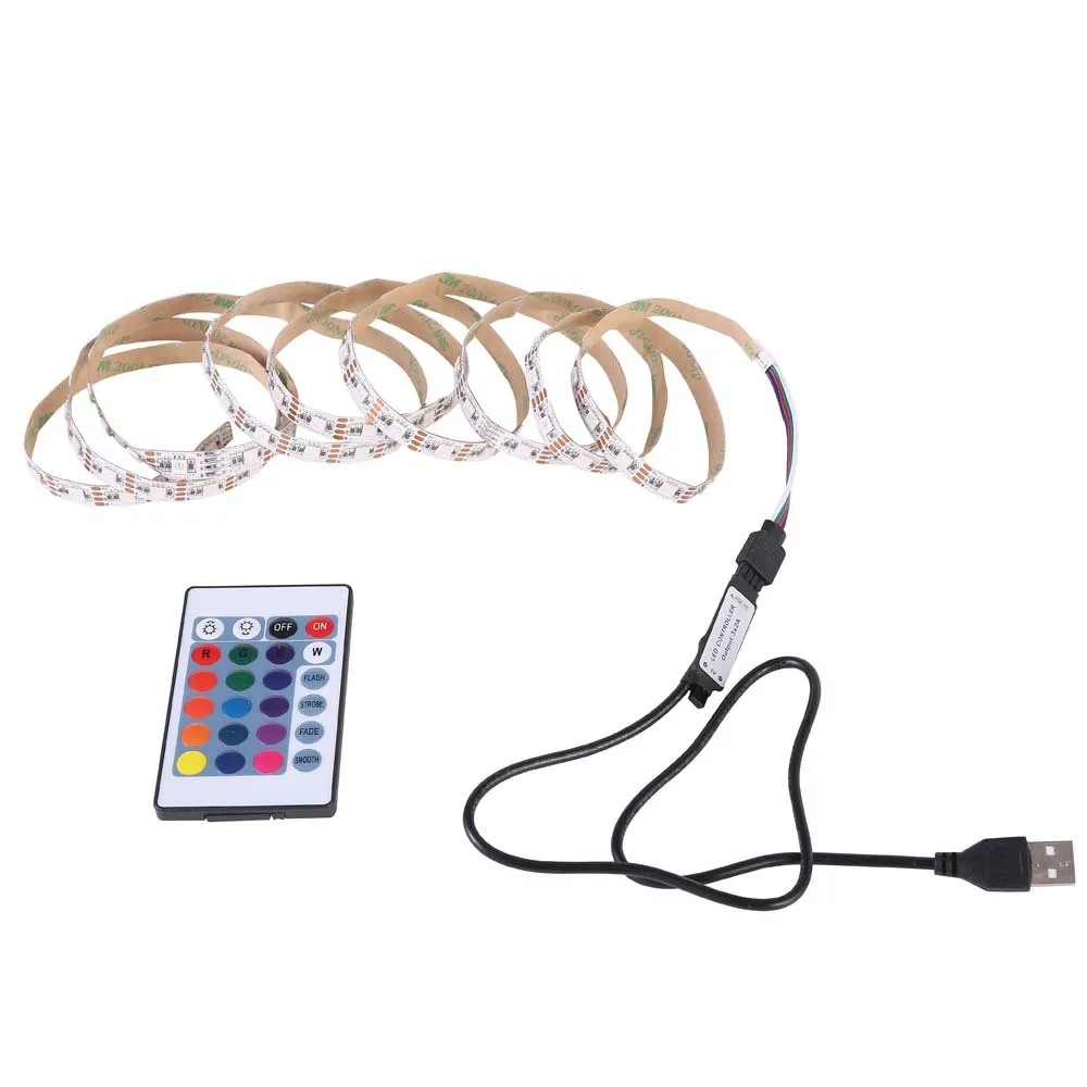 Светодиодный ленточный светильник DC5V RGB USB ing SMD3528 гибкий 60 светодиодный s/M ТВ ПК с