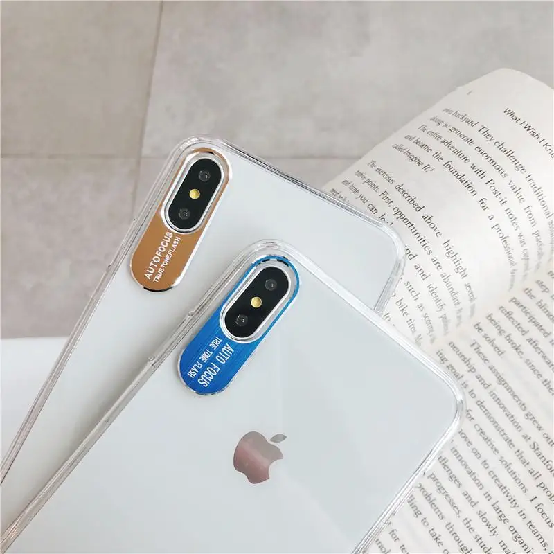 Защитный чехол для камеры с автофокусом iPhone 6S 6 7 8 Plus Прозрачный ударопрочный из