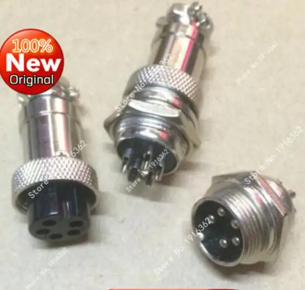 100 пара/лот GX16 5 5Pin 16 мм мужской и женский провод панель Разъем круговой авиации