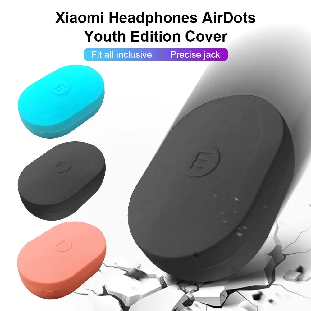 Защитный чехол силиконовый для Xiaomi mi AirDots Youth Edition Red Беспроводной Bluetooth