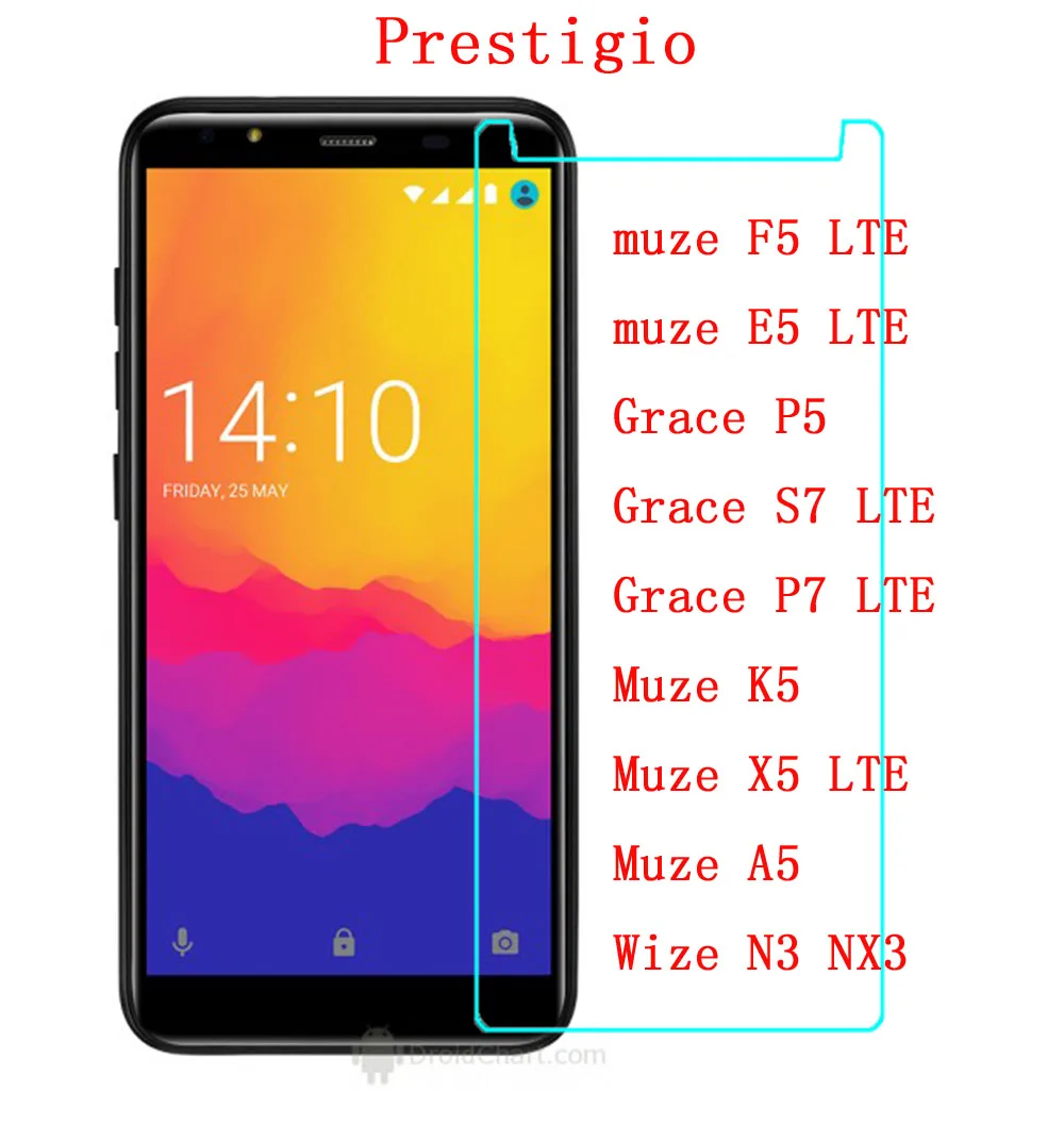 

Tempered Glass For Prestigio Grace P5 S7 P7 LTE Wize N3 Screen Protector For Prestigio Muze A5 K5 X5 LTE F5 LTE E5 LTEPhone Film