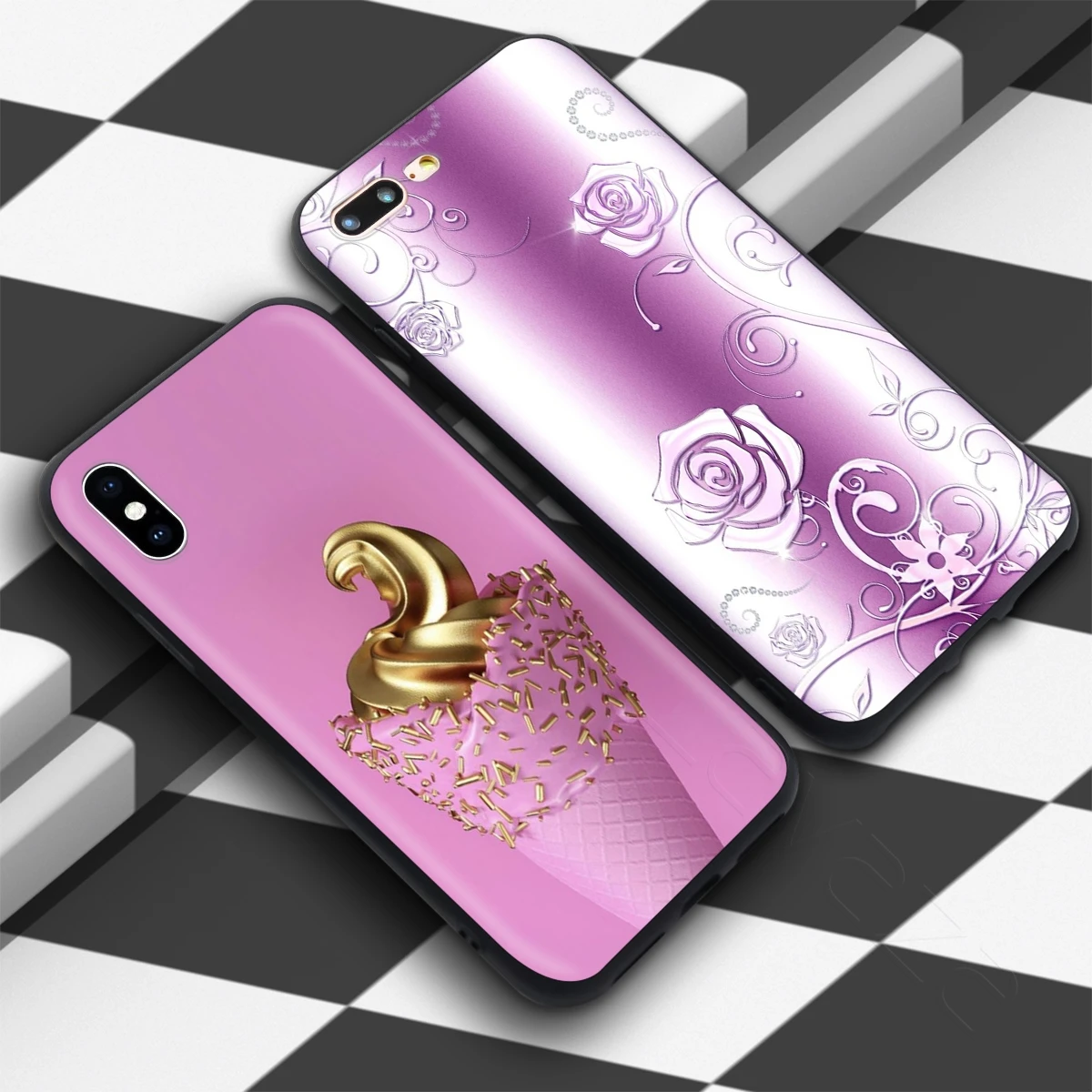 Чехол Lavaza Artist с принтом розовых и золотых роз для iPhone 12 mini 11 Pro XS Max XR X 8 7 6 6S Plus 5 5s se |