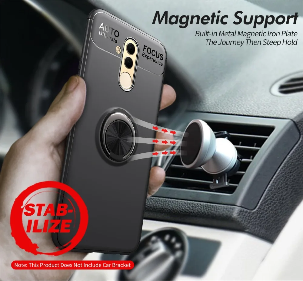 Utoper Case For Huawei P Smart 2019 Honor 8X Ring Cover Mate 20 Lite Pro View 8C Coque |