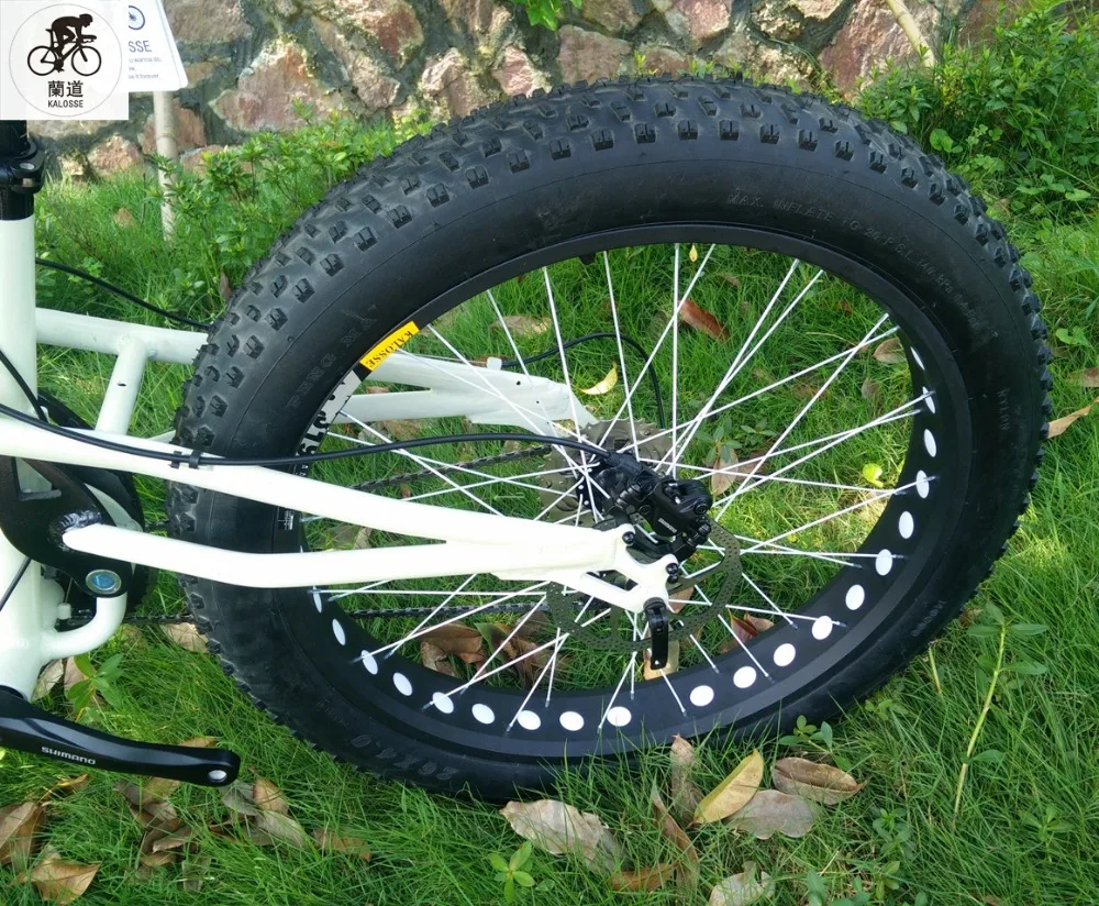 Горный велосипед Kalosse с гидравлическими тормозами размер колес 26*4 0 скорость 24/27/30