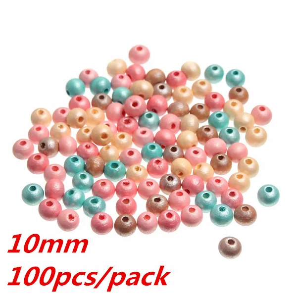 

Wooden Beads High Qualit Mixed Color 6 8 10mm Spacer Beading Wood Beads For Pacifier Clip Jewelry Findings Making