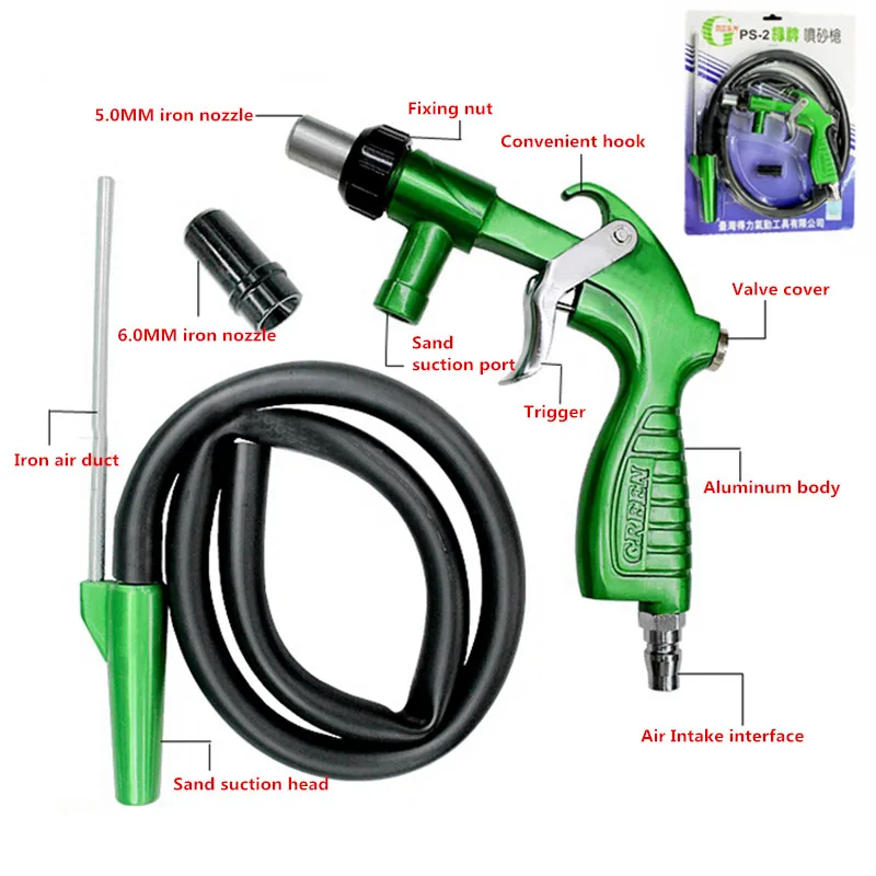 

Sand-blasting Gun Stone Spray Gun Glass Frosting Gun with Nozzle PS-2 Y