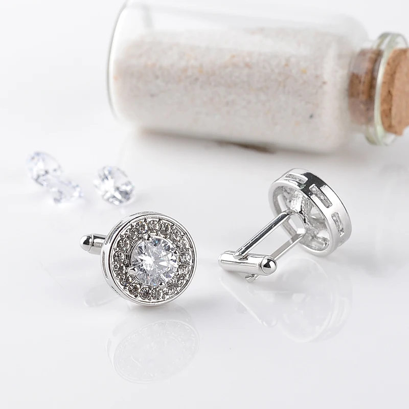 Женские Круглые Запонки Свадебные украшения Модные Классические роскошные