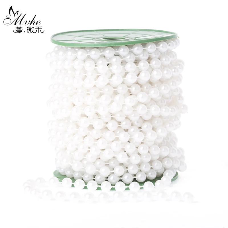10M/Roll 8mm Cotton thread beads chain Wedding Engagement house Decoration festival event party decor fishing line | Дом и сад