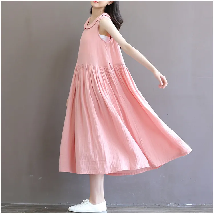 Летнее 12 видов цветов платье с воротником Питер Пэн в консервативном стиле 2020