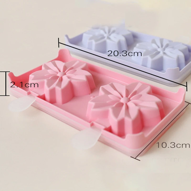 2 слота набор Сакура вишня цветок форма мороженое эскимо чайник формы лоток