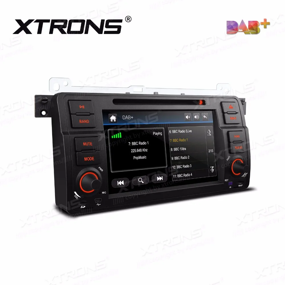 XTRONS 7-дюймовый автомобильный DVD-плеер 2 din радио DAB + Canbus GPS-навигация для BMW E46 / Rover 75