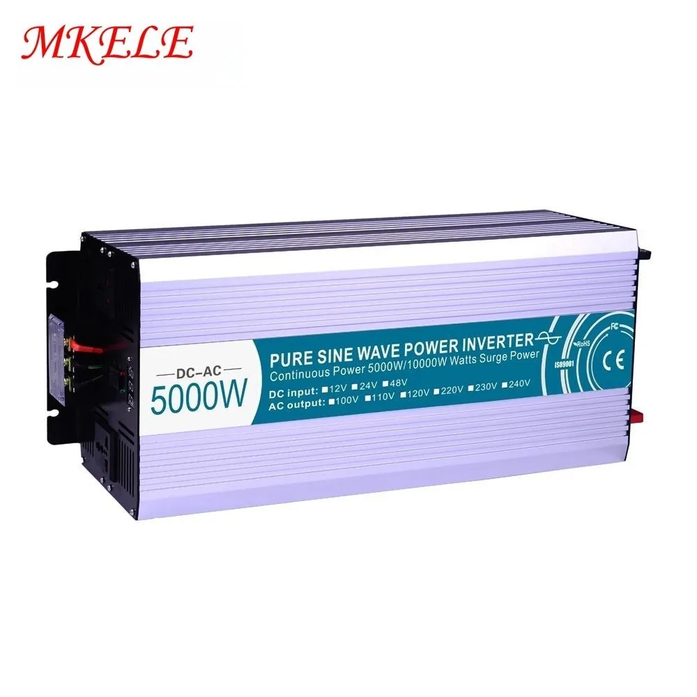 5000W Чистая Синусоидальная волна инвертор 5 в USB выход охлаждения Fan12v 220 В солнечной энергии вне сети 300 Вт-5000 Вт Универсальный или настроить разъем - Цвет: 5000W