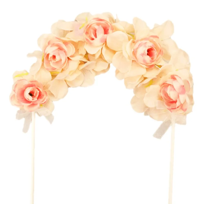 Birthday Wedding Artificial Flower Party Valentine's Day Cake Decorating Supplies Arch Topper For Anniversary |