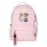anime card captor sakura kawaii women backpack sakura cute backpack nylon school bags for teenage girls cartoon travel backpack