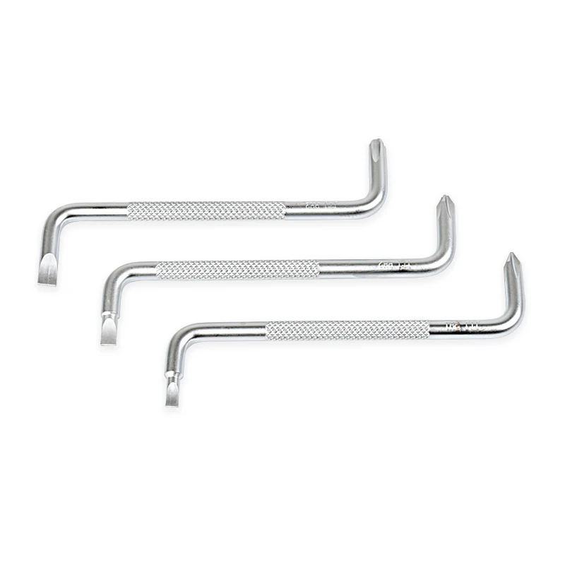 three-piece SONGJIATE шлицевая и Phillips мини головка гаечный ключ двойная отвертка короткая головка Z S изогнутая головка отвертка правый угол - Цвет: three-piece