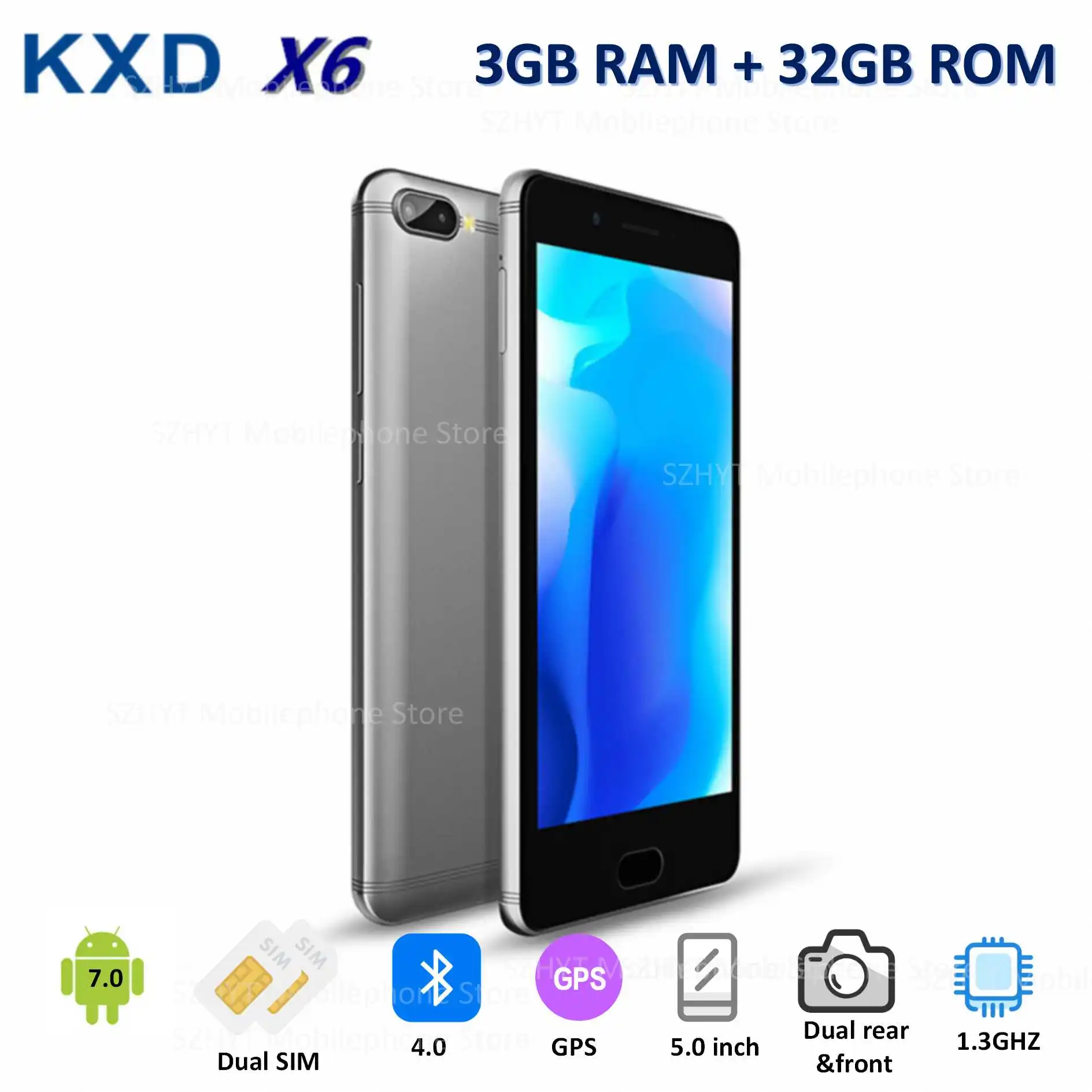KENXINDA X6 4 г смартфон 5 0 дюймов Android 7 MTK6737 ядра 1 3 ГГц ГБ Оперативная память 32