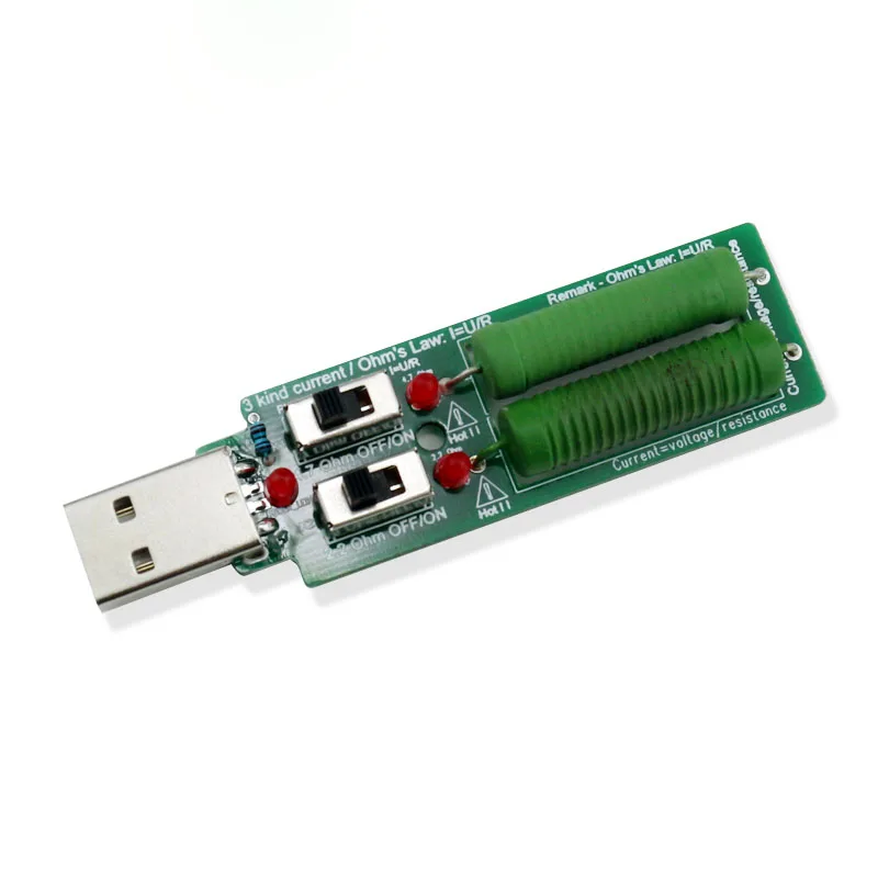 10 шт./лот USB резистор электронная нагрузка w/переключатель Регулируемый 3 тока 5 В тестер сопротивления
