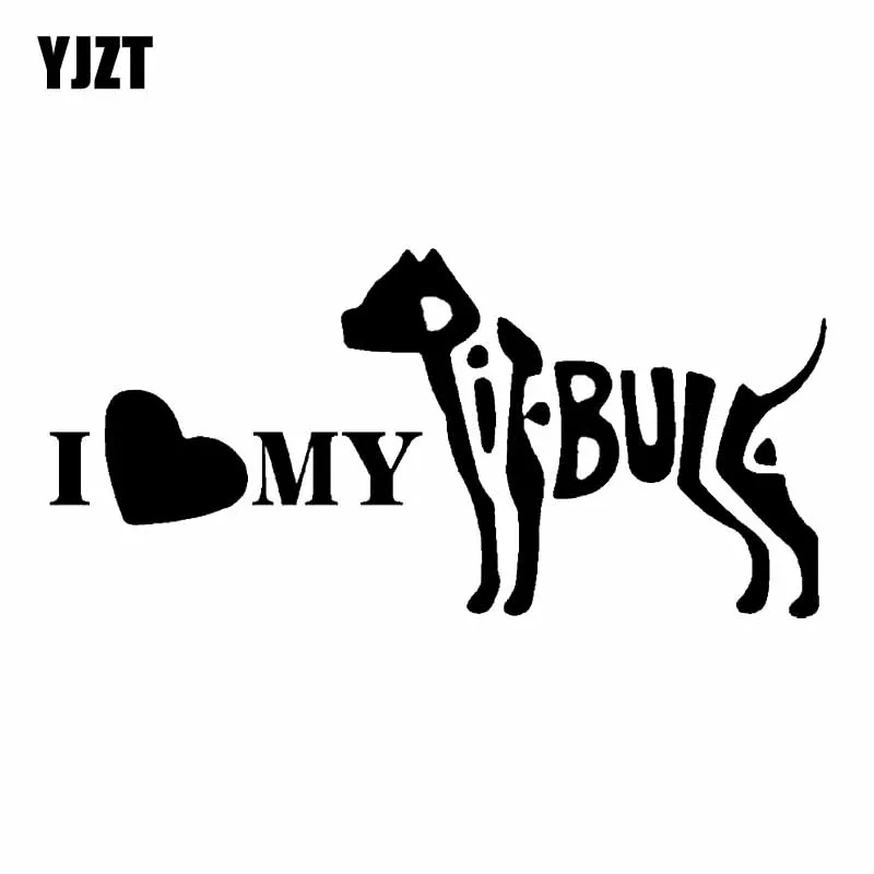 YJZT 16 8 см * I love My Pitbull Decal Dog виниловое украшение смешная наклейка на машину