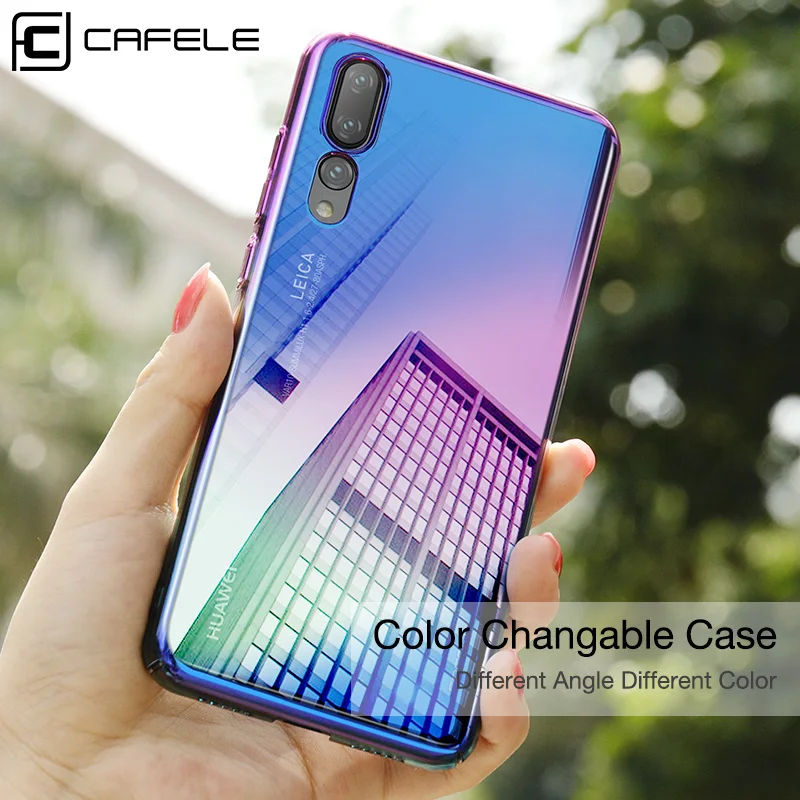 Роскошный чехол Cafele для Huawei P20 Pro фотохромный жесткий пластиковый Lite с защитой от