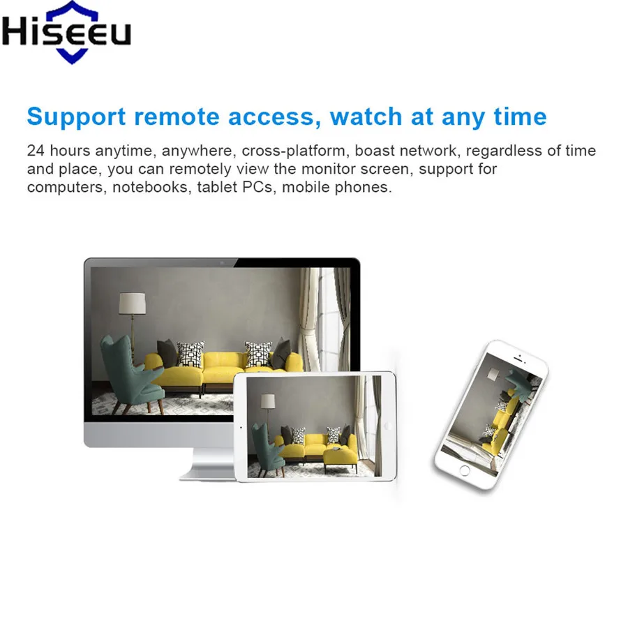 Hiseeu Nvr H.264 VGA HDMI 8CH CCTV NVR 4 канала мини для камер видеонаблюдения Видео цифрового