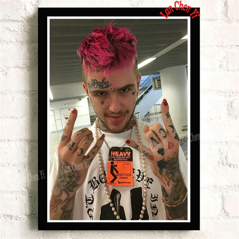Lil Peep бумага с покрытием плакат для кафе высокое качество печати рисунок ядро декоративная живопись 42*30 см