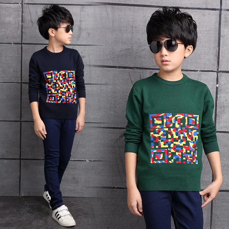 2018 Детский свитер Новинка зимы для мальчиков хлопок Костюмы хеджирования