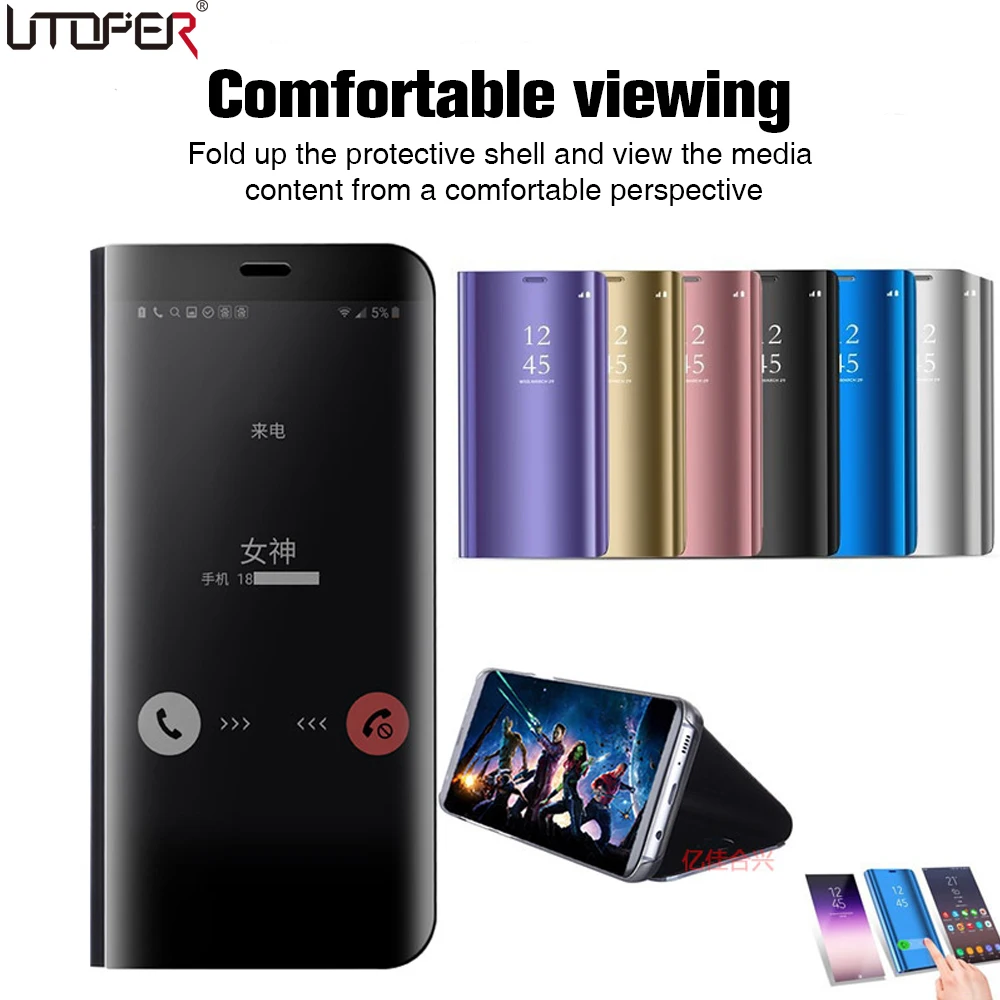 Чехол для Xiaomi mi 9 SE чехол для Red mi Note 7 чехол прозрачный чехол для mi rror Smart Cover Xio mi 8 Lite mi 9 Pro чехол Роскошный