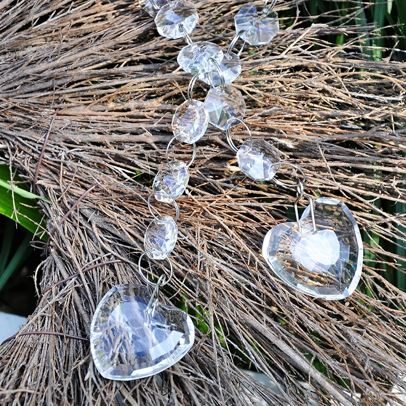 H& D 5 шт. кристаллы для люстры украшения Висячие призмы фэншуй Suncatcher Радужная подвеска чайник(сердце Висячие капли