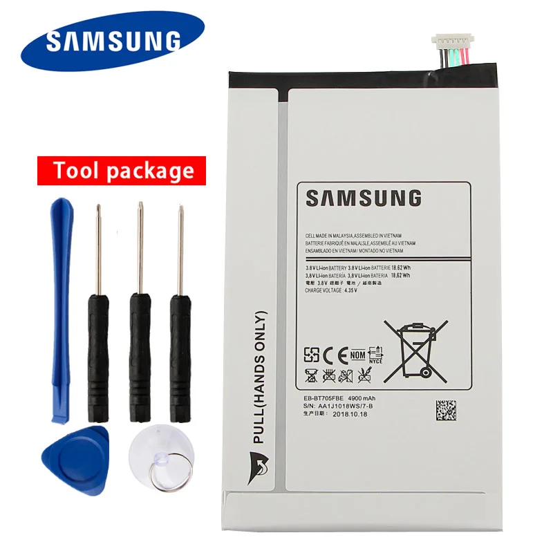 Оригинальный Samsung Высокое качество EB BT705FBC батарея для GALAXY Tab S 8 4 T700 T705 BT705FBE