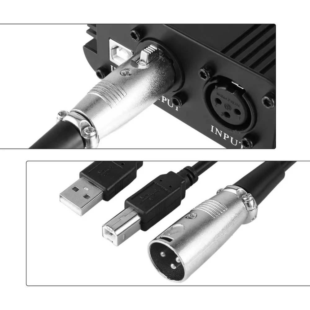 48 V 1-канальный Phantom Питание с один XLR аудио кабель для конденсаторный Студийный