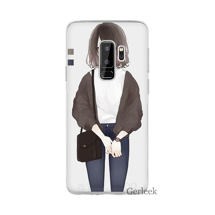 Чехол Desxz Comic Pretty Girl для Samsung Galaxy J1 J2 J3 J5 J7 J6 Prime Жесткий сумка | Мобильные телефоны и