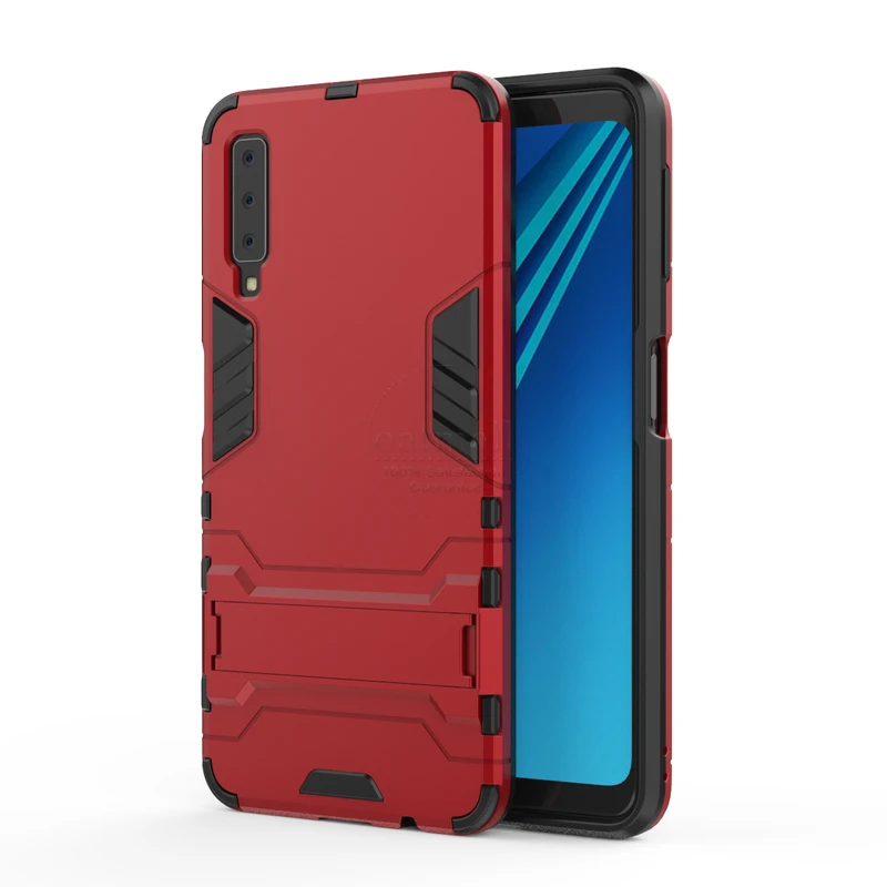Двухслойная жесткая гибридная Броня задняя крышка для Samsung Galaxy A7 2018 A750 чехол с