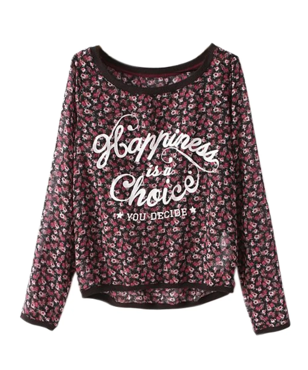 Лето Осень пуловеры Печати Топы Женщины Костюм зима Шифон Блузка Пуловеры