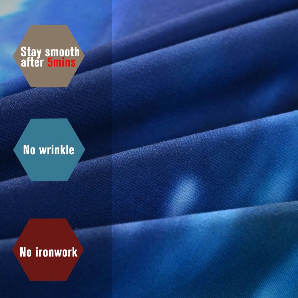 BeddingOutlet Moon And Ocean Duvet Cover Set Bed Spread Cool 3D Print Bedlinen Soft Blue Bedding 3pcs Twin Full Queen King |