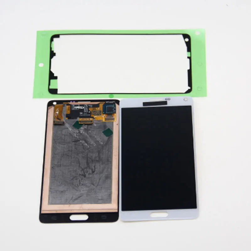 White ЖК-экран NOTE4 для samsung Galaxy Note 4 N9100 N910C N910A N910F, сенсорный дигитайзер с тенью, запасные части - Цвет: White