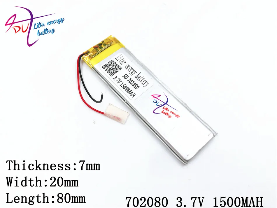 3 7 V 1500 mAH 702080 литр энергии полимерный аккумулятор литий ионный/литий ионный для