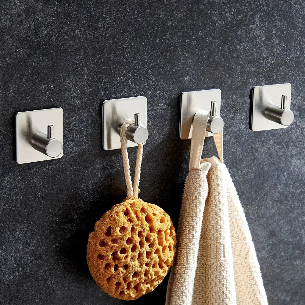 4 шт. самоклеящиеся крючки для полотенец и халата 3 м | Дом сад