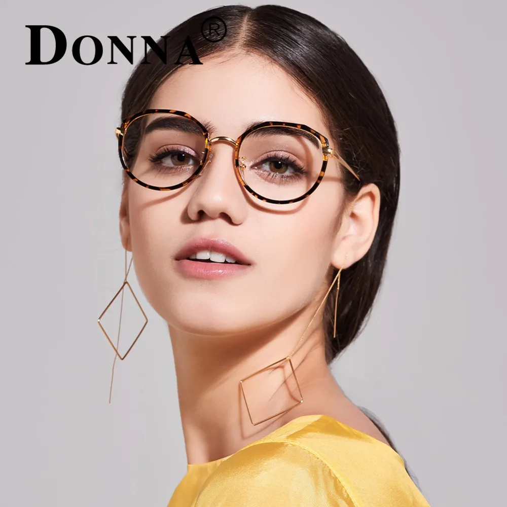 Donna рецепт для чтения Очки оптический Рамки S Для женщин Круглый Золотой DN06|frame