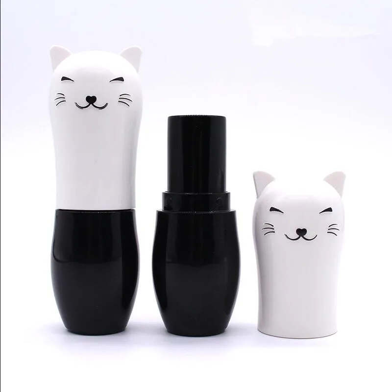 Пустой милый кот мультфильм бальзам для губ Уход за губами контейнеры дети