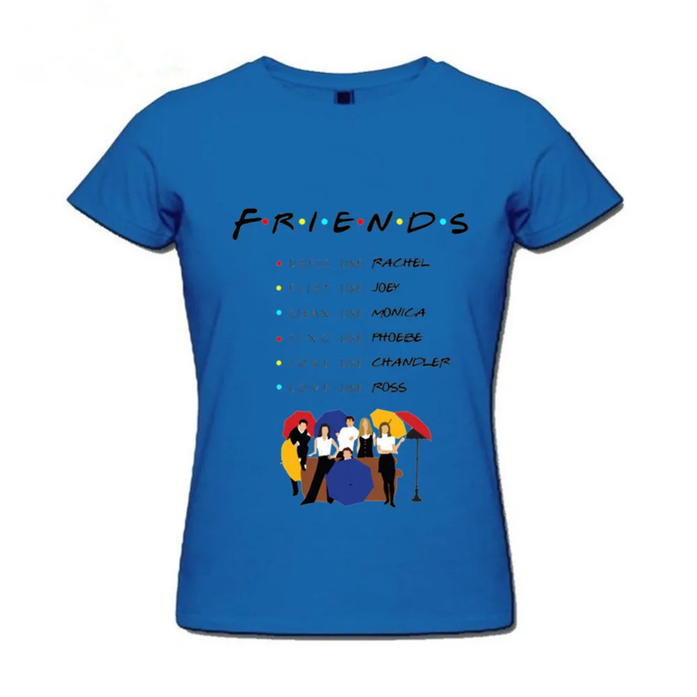Новинка 2019 футболка Be like Friends TV show эластичная Женская одежда 100% хлопок 3XL женские