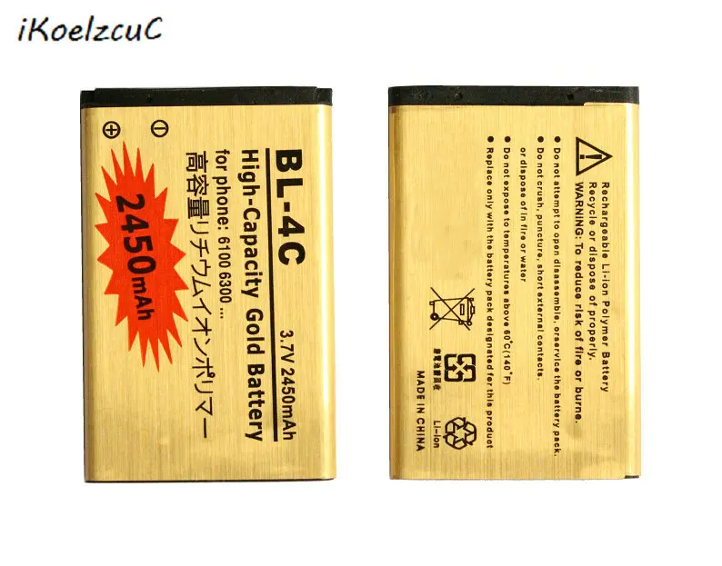 IKoelzcuC BL-4C BL 4C BL4C батарея для Nokia 6300 6260 6170 6131 6110 6100 Замена батареи мобильного
