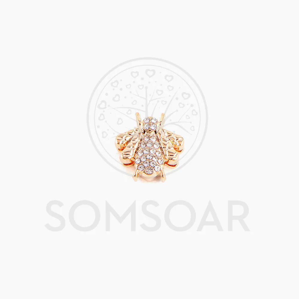 Somsoar ювелирные изделия кристалл cicada пчела горка амулеты fit Кожаный браслет из