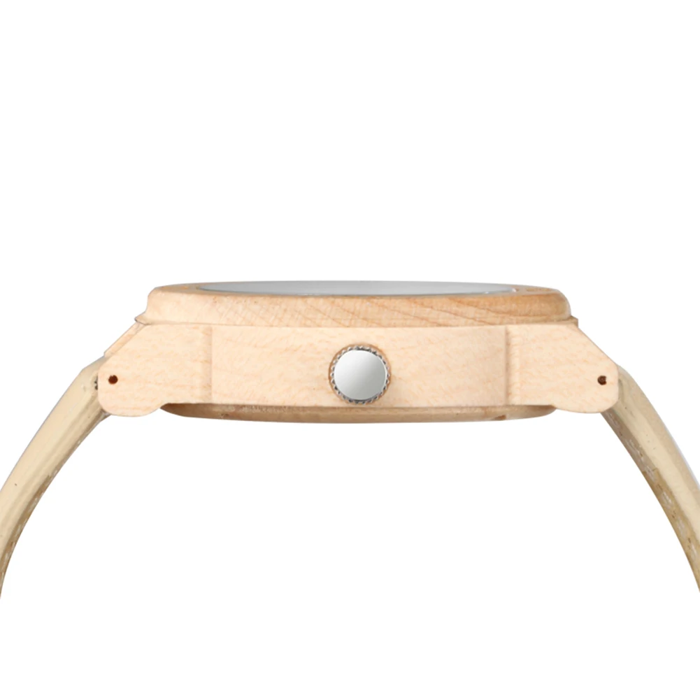 

SKONE Brand Men's Lightly Comfortable Wooden Watches for male PU Leather Strap Sport Wristwatches with Date Display Rivet Scale