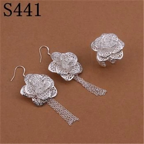 Оптовая продажа ювелирные наборы серебряного цвета для женщин и девушек подарки