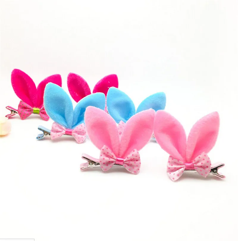 Новинка 2017 заколки для волос девочек милые с заячьими ушками модные детские