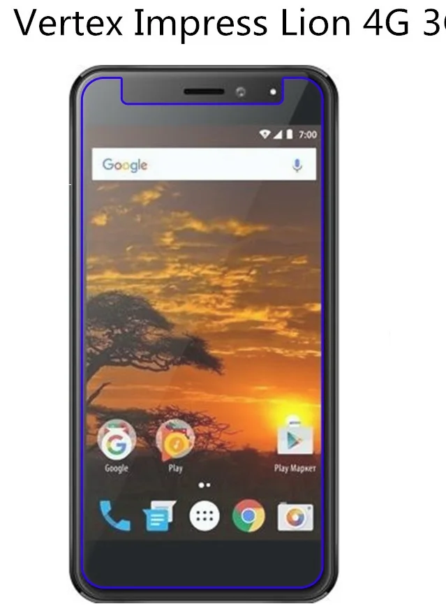 Закаленное стекло 2.5D для Vertex Impress Lion Взрывозащищенная пленка передняя защита